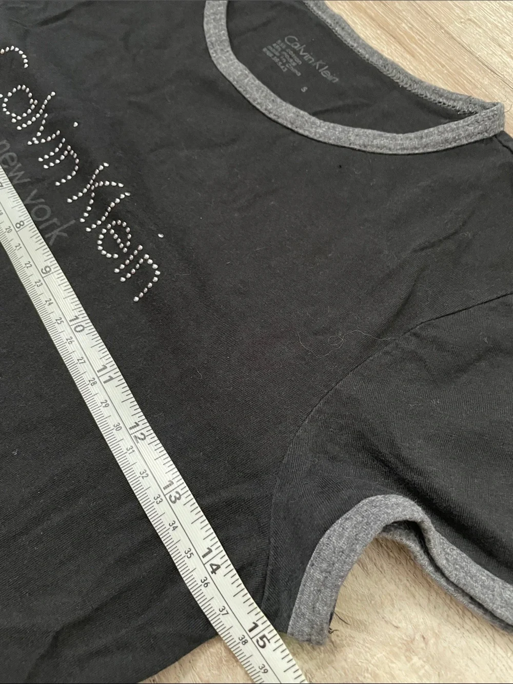 Calvin Klein bling logo baby tee size small